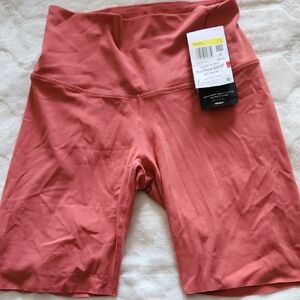 Nike Pink High-Waisted Bike Shorts